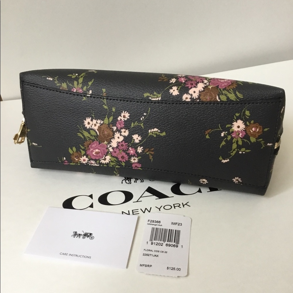 🌸 Coach Cosmetic Case 22 Floral Print NWT. - Picture 7 of 8